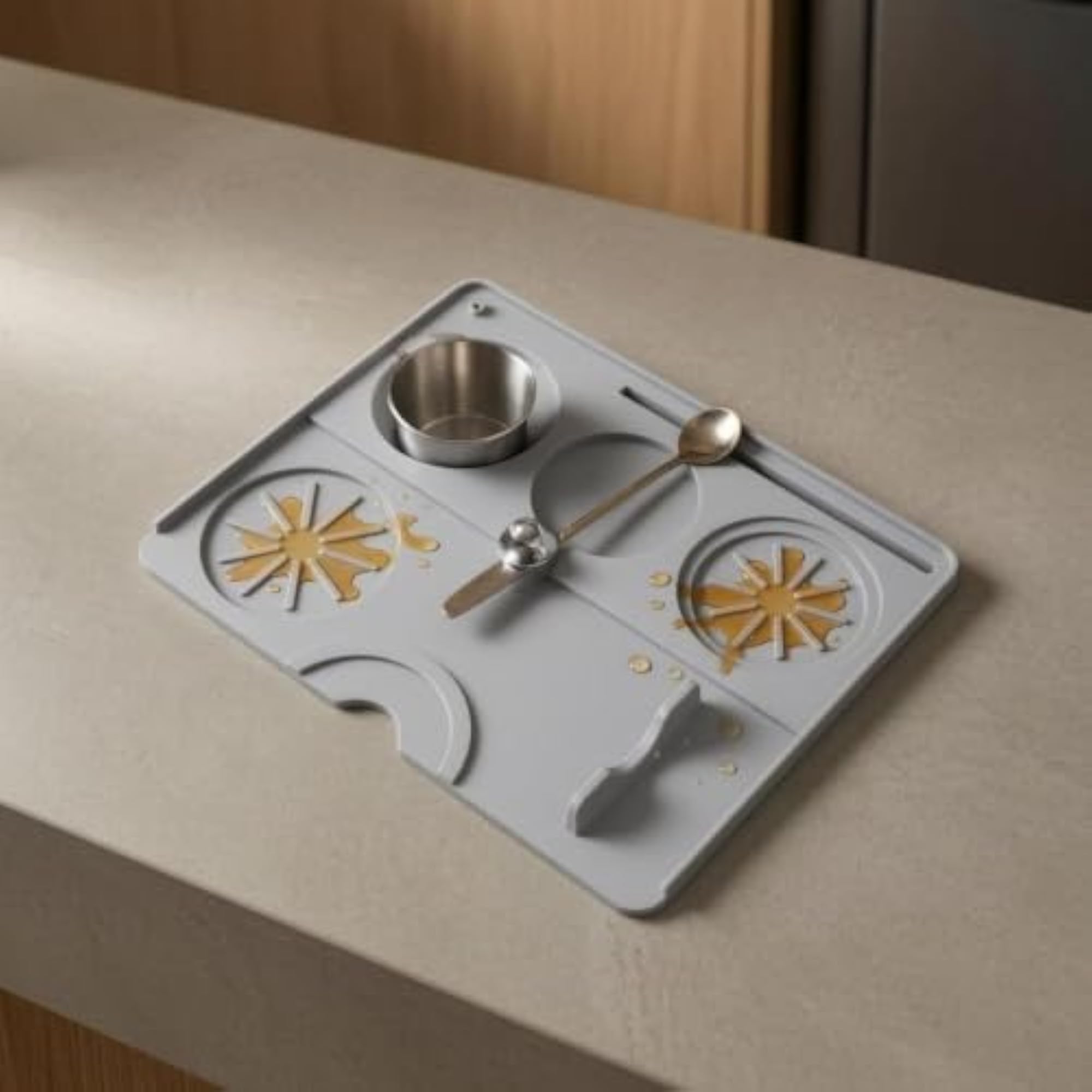 Molded Tray Style Silicone Coffee Mat