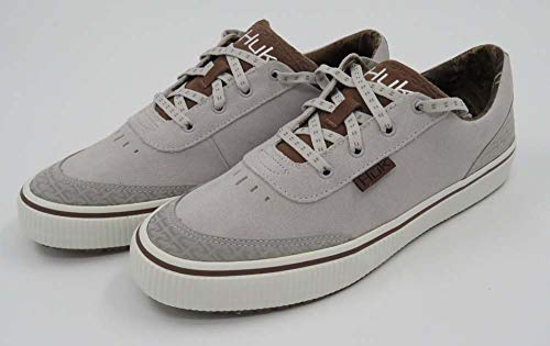 Huk Men's Aluminum Sz 9 Mania Leather Casual Low Rise Performance Fishing Shoes
