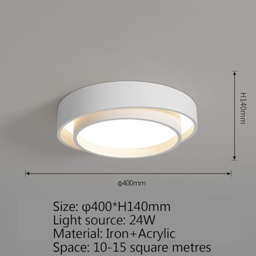 Plafonnier LED moderne double couche : fini les salons sombres, format 96x65cm - 3