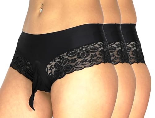 Stretchy Mens Sissy Panties Briefs With Lace