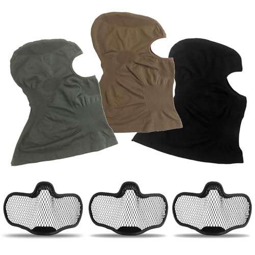 Cagoule tactique respirante et écran facial anti-impact paintball