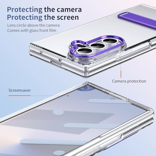 Protection Samsung Galaxy Z Fold 7 transparente violette premium - 7