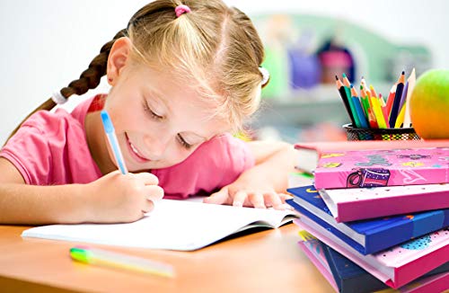 GINMLYDA-Kids-Diary-with-Lock-for-Girls-7x53-Inch-160-Pages-Girls-Notebook-Journal-for-Writing-Drawing-Best-Gift-for-Children-Age-5678910Princess