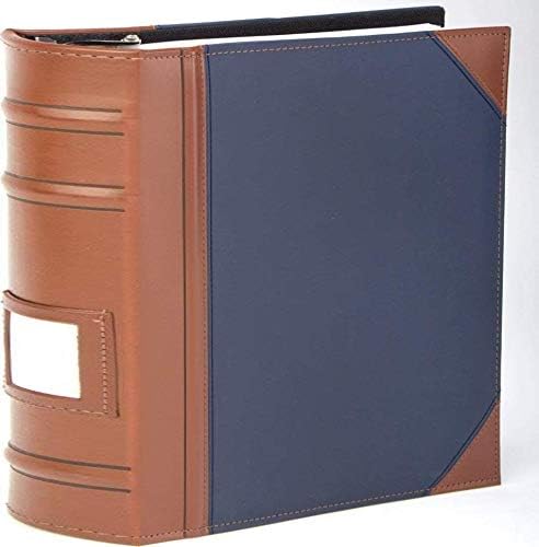 Kleer VuExecutive Paper Binder, English Leather 2 Tone with Stitching and Ribbed Spine, Heavy Duty 3'' inch