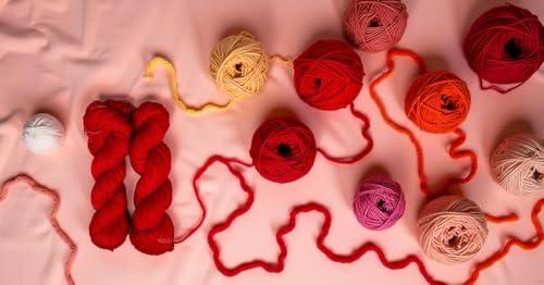 Image of M.G ENTERPRISE Brilon Red (400 gm) Wool Hank Hand Knitting Wool /Art Craft Soft Fingering Crochet Hook Yarn, Needle Knitting Yarn Thread dye NA