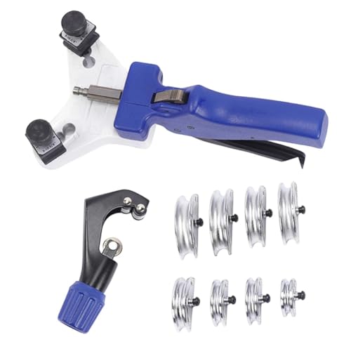Niceminiwall Kit de herramientas de doblado manual de tubos con cortador y 8 cabezales para tubos de aluminio de cobre de 1/4 a 1/2 pulgadas (5-12 mm) – Construcción de acero inoxidable de grado - imagen 6