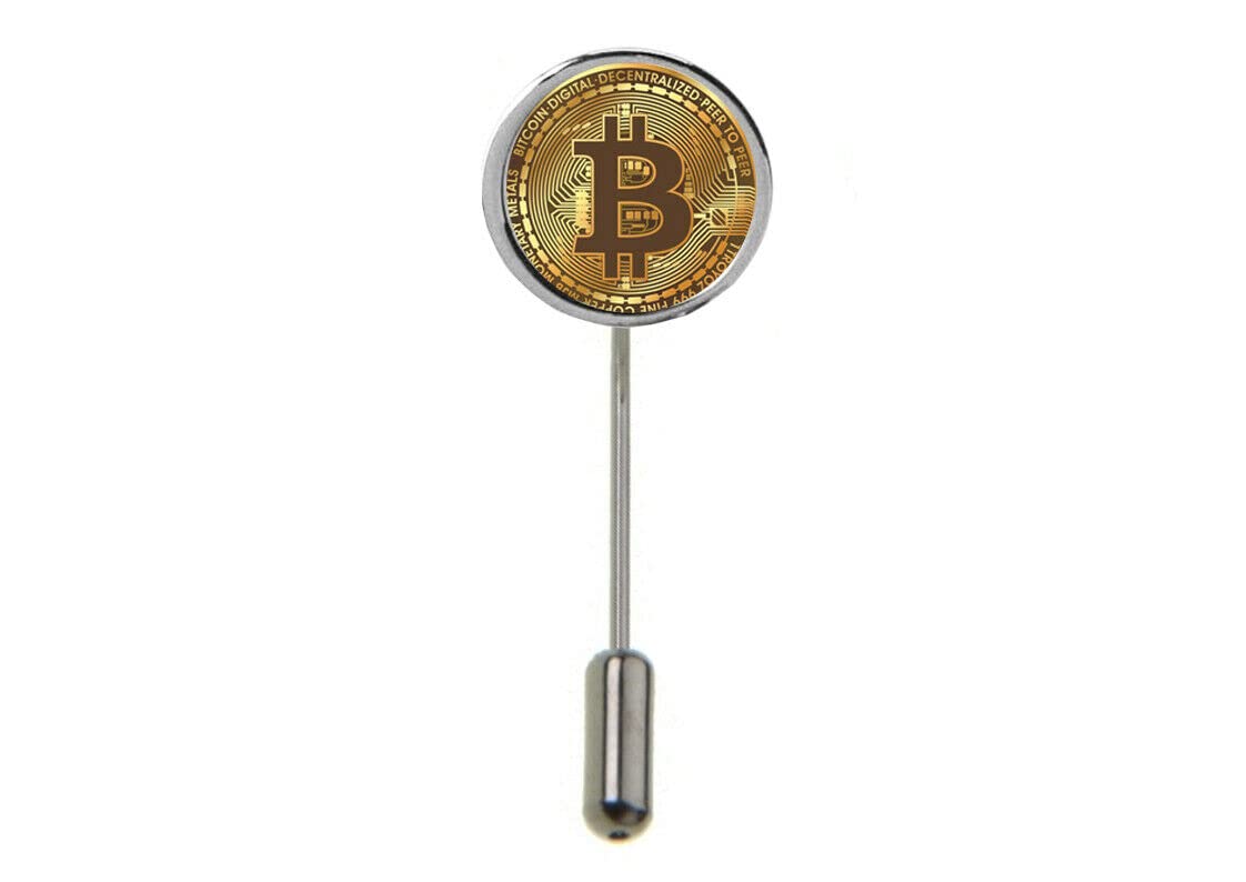 Bitcoin code30 Dome Motif on tie stick pin hat scarf Lapel cravat