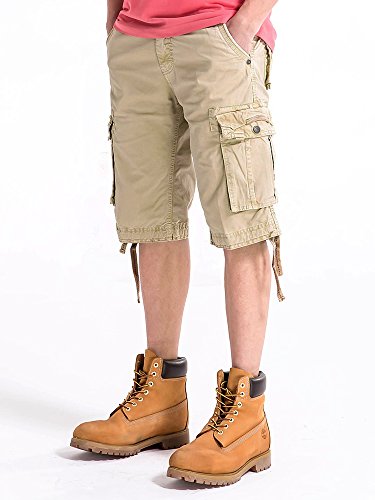 OCHENTA Men's Loose Fit Multi Pocket Cargo Shorts - Image 4