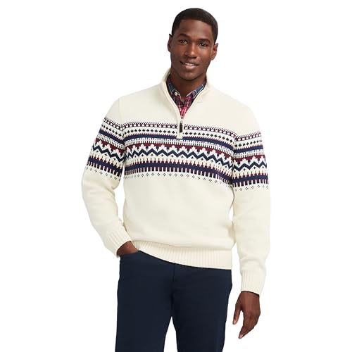 IZOD Men's Quarter Zip Textured Sweater