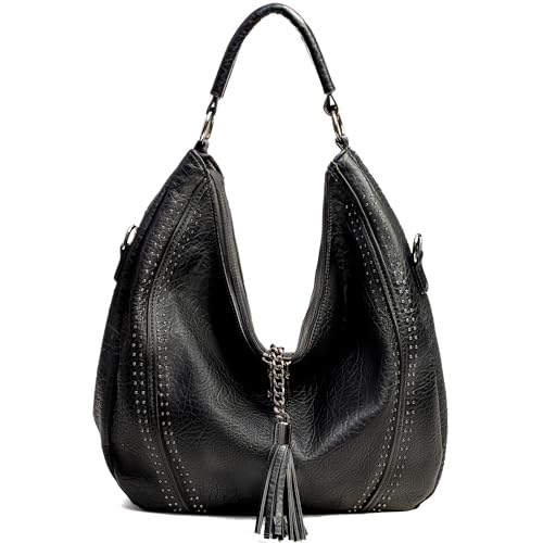 KILAMAL Bolsas Hobo para Mulheres, Bolsas de Ombro e de Mão, 9130s-preto, P