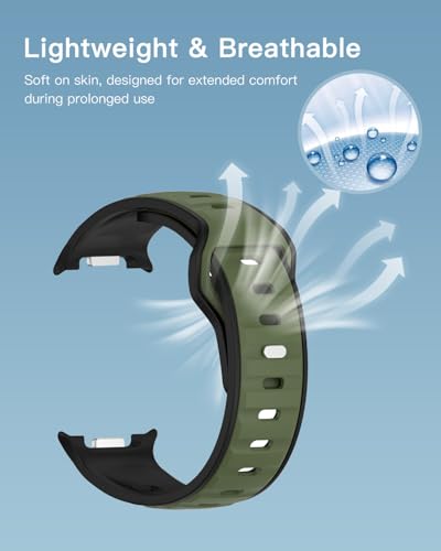 Image of Bands for Samsung Watch 8 Smartwatch,Sport quick-release Silicone Band for Samsung Watch 8,Soft Lightweight & Ventilated Comfort Replacement Smartwatch Strap,Adjustable Wristband
