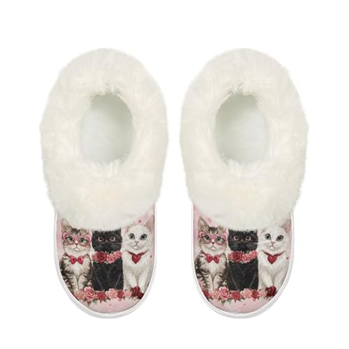 Warm House Shoes for Women Lined Slip on Comfortable Slippers for Women Fuzzy Scuff Womens Winter Slippers