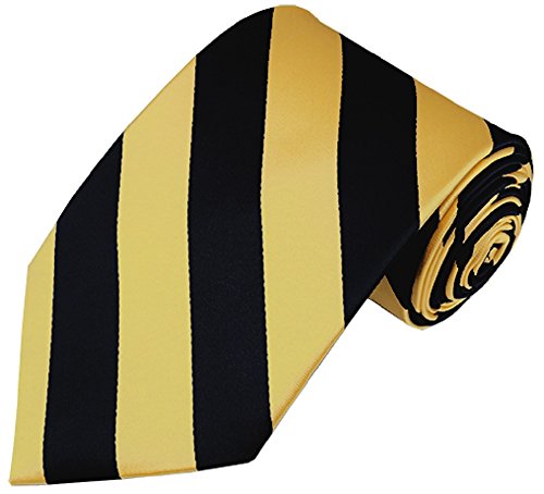 Image of NYFASHION101 Men's Classic Striped Necktie - Premium Woven Two-Tone Tie for Weddings, Graduation, Business & School Colors