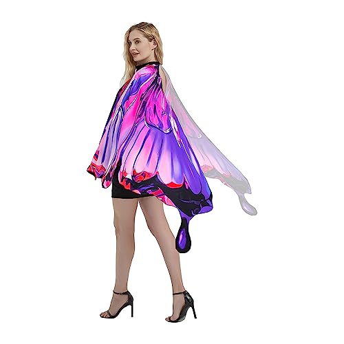plainshe Butterfly Wings, Fairy Wings for Adults Butterfly Costume, Halloween Costumes for Women 3PCS Butterfly Cape Set. (#033) - Image 2