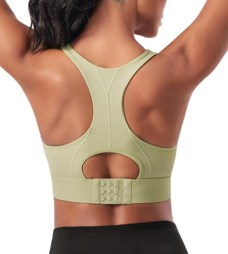 Sports Bras for Women High Support Racerback High Impact Sports Bra Push Up Womens Padded Workout Running Gym Yoga Tops