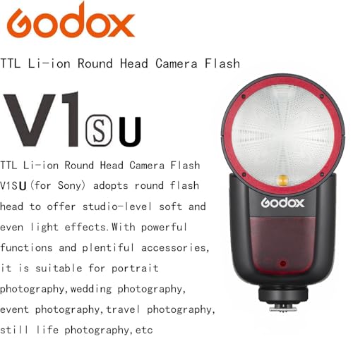 Image of Godox V1 V1-S TTL Camera Flash for Sony Flash Speedlight,76Ws Round Head