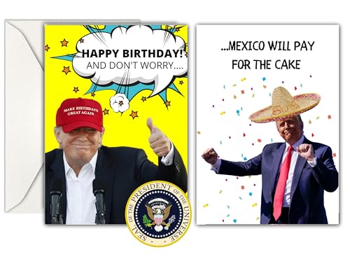 Funny Donald Trump Birthday Card | Political Birthday Cards | Great President Gag Gift for 30th 40th...