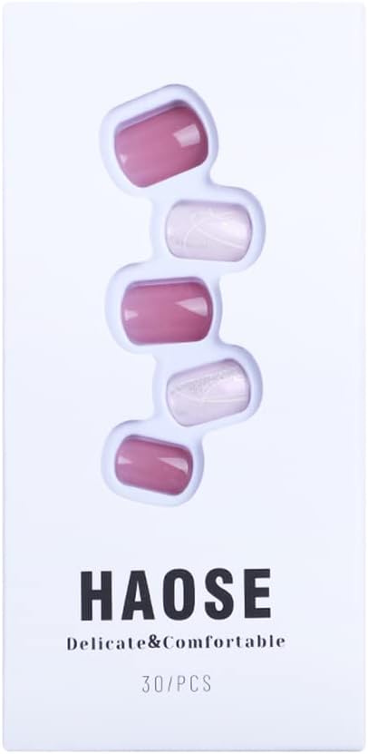 MAXFINEPress on Nails Fake Nails，short Length False Nails，Square， Includes Prep Pad, Mini File, Cuticle Stick, and Artificial Nails with Solid Color（NO.161)