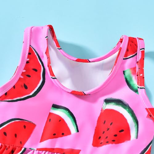 YWFSHOP Baby Girls Swimsuit Toddler Bathing Suit Girl Two Piece Girls Bikini Set Swimwear 1-7 Years Watermelon — view 4