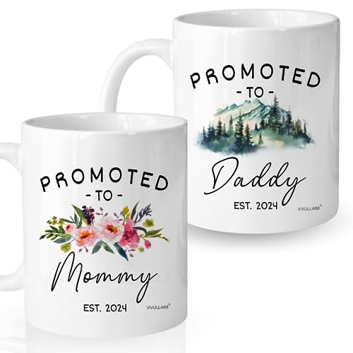Est 2024 Coffee Mugs - Christmas Gifts For Mom And Dad, New Parents