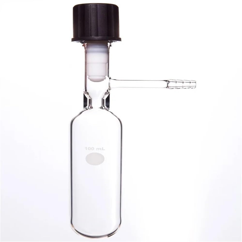Vetreria da laboratorio Valvola a parete spessa for bottiglie di stoccaggio con rivestimento in PTFE completamente avvolto in vetro borosilicato F58(350mL-F584350)