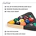 EastPoint Sports Masterton Billiard Ball Set - Full Set Tournament Spec Resin Billiard Balls - Wooden 8-Ball Rack with 9 Ball Insert - Includes Chalk and Scuffer