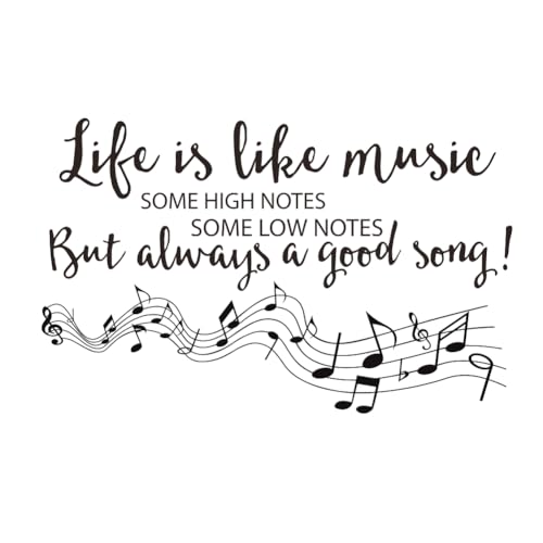 SUPERDANT Wall Sticker with Music Sheets, Music Quotes, Wall Sticker, Music Text Wall Sticker, Peel and Stick - Image 3