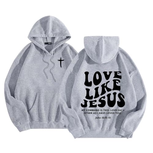 Jesus Hoodie Christian Hoodies for Men Faith God Letter Graphic Printed Comfy Casual Long Sleeve Hooded Sweatshirts2