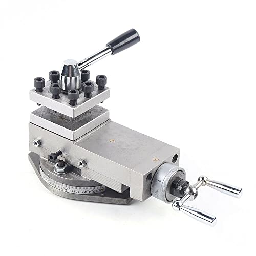 AT300 Mini Metal Lathe Tools Assembly Mini Lathe Quick Metal Change Tool Post & Holders Lathe Assembly Metalworking Lathe Tool Accessories Assembly (US Stock)