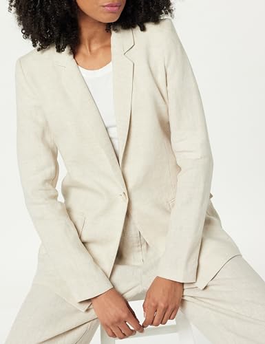 image for The Drop Women's Blake Long Blazer, Natural Linen, S, Small