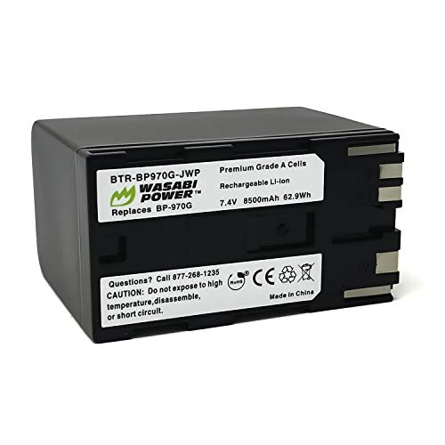 Wasabi Power Battery for Canon BP-970G, BP-975 and Canon EOS C100, EOS C100 Mark II, EOS C300, EOS C300 PL, EOS C500, EOS C500 PL, GL2, XF100, XF105, XF200, XF205, XF300, XF305, XH A1S, XH G1S, XL H1A, XL H1S, XL2 (8500mAh)