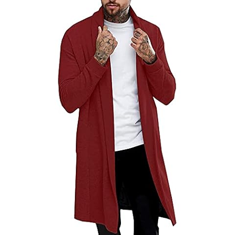 Pacinoble Men's Long Sleeve Casual Cardigan Cover
