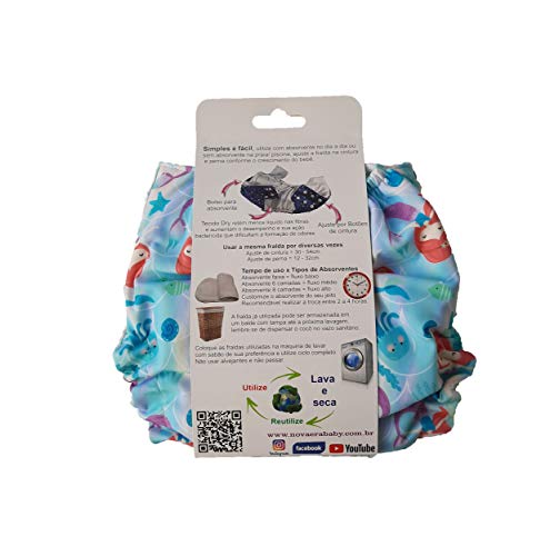 Fralda Ecológica Sereia Dia ou piscina