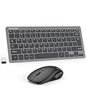 TECKNET Wireless Keyboard and Mouse Combo, Mini Cordless Computer Keyboard and Mouse Set 2.4GHz, Silent Adjustable 1600 DPI, Quiet Click, Lag-Free for Computer, Laptop, PC, Windows, Mac, Chrome OS(GS)