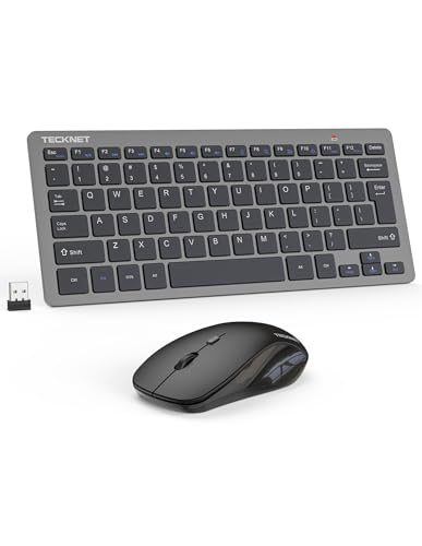 TECKNET Wireless Keyboard and Mouse Combo, Mini Cordless...