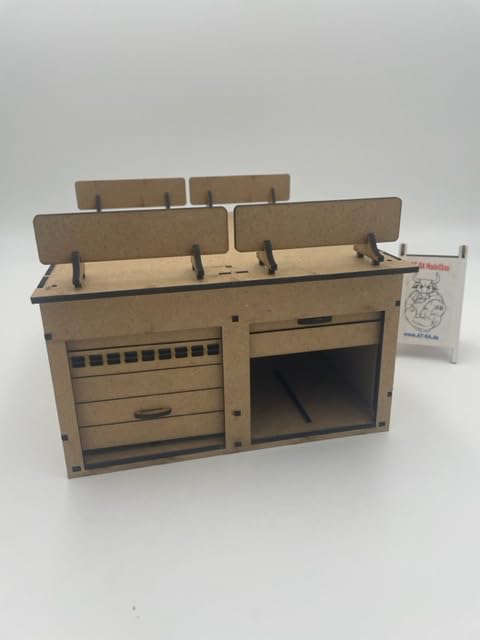 AT-BA Modellbau – Lot De 5 Tables De Bière Décoratives Pour Circuit 1:32 – MDF Laser – Fabrication Allemande