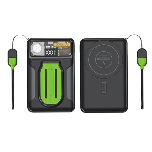 Anluomania Power Bank Magnético 10000mAh, Magnético Batería Externa PD22.5W, Powerbank Carga Rapida, Batería Externa Inalámbrico, Cargador con USB C, Pantalla LED, para iPhone 16/15/14/13 Serie