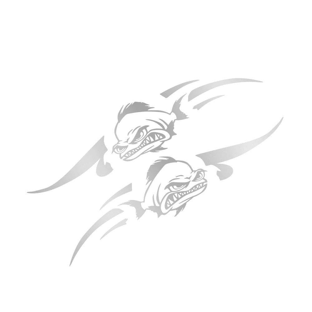 Dabhuoc Matt Silver Car Steamship Fish Boat Stickers Waterproof Decals Decoration Vinyl Film Diy Decor Cover Auto Tuning Para Accessories(Matt Silver)