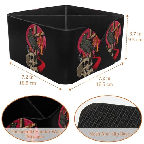 Pot de rangement bureau à 4 compartiments lune rouge et croix