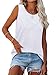 WIHOLL Womens Summer Tops 2026 Sleeveless Shirts Dressy Casual Tank Tops Vacation Outfits Beach Fashion Flowy White XL