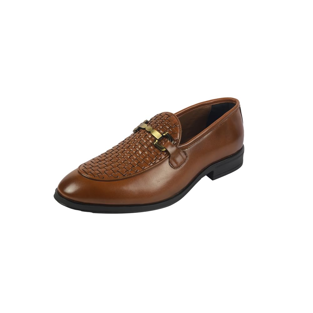 metro Men Leather Formal Slip-On Loafer Shoes-picture-10