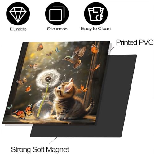 Image of BVBOX Dishwasher Magnet Cover 23 inchx26 inch, Reusable Magnetic Refrigerator Covers, Decorative Magnets Cover Fridge Door Skin Panel Stickers for Home Kitchen Appliance