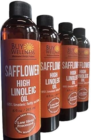 Safflower Oil High Linoleic Acid Cold Pressed Ultra Great Culinary or Fine Face & Skin Moisturizer Anti Aging 8 oz