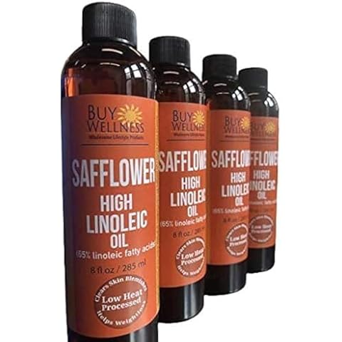 Safflower Oil High Linoleic Acid Cold Pressed Ultra Great Culinary or Fine Face & Skin Moisturizer Anti Aging 8 oz Cover