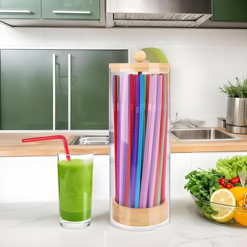 Distributeur de pailles pour comptoir anti-poussière : fini le désordre en cuisine