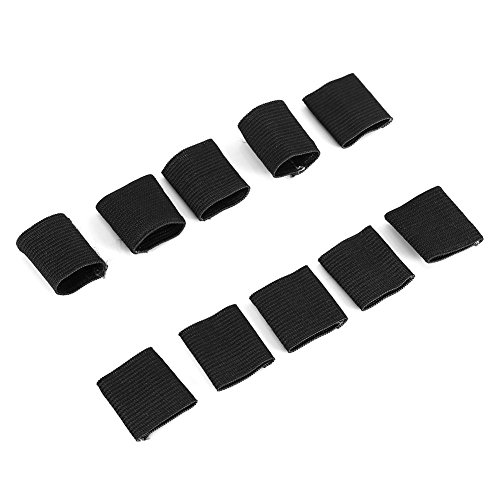 10 Uds., Mangas para dedos, tirantes para pulgar, protector de dedos, manga, soporte, baloncesto, ayuda deportiva, banda para artritis, envolturas, mangas para dedos