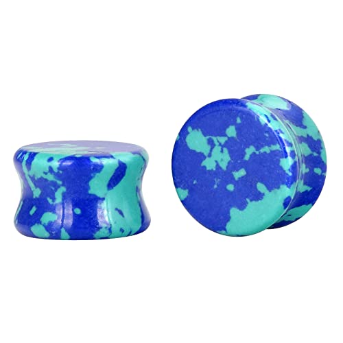 Oyaface 2pcs Stone Ear Gauges Flesh Tunnels Plugs Stretchers Expander Multi-Styles 2g-5/8