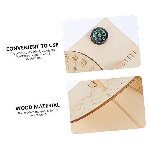 Reloj de sol de madera iplusmile para proyectos DIY científicos y educativos de astronomía 7