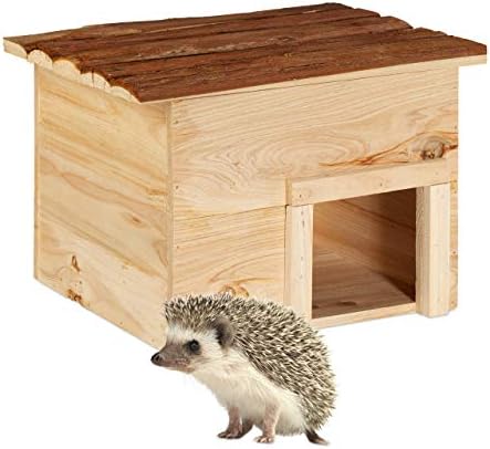 Casetta Per Ricci In Legno - Rifugio Invernale 40x30x21 Cm, Anti-Predatori, Naturale - Foto 10