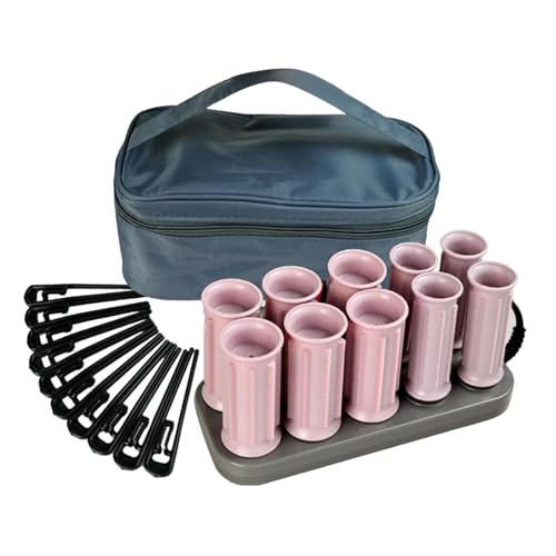 KiBcsLic 10 rulos eléctricos para el cabello con, herramienta para peinar el cabello, incluye pinzas, tubo rizador y rulos calientes. - imagen 7